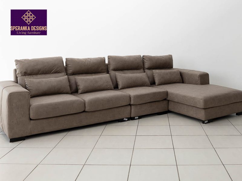 Melton fabric corner sofa