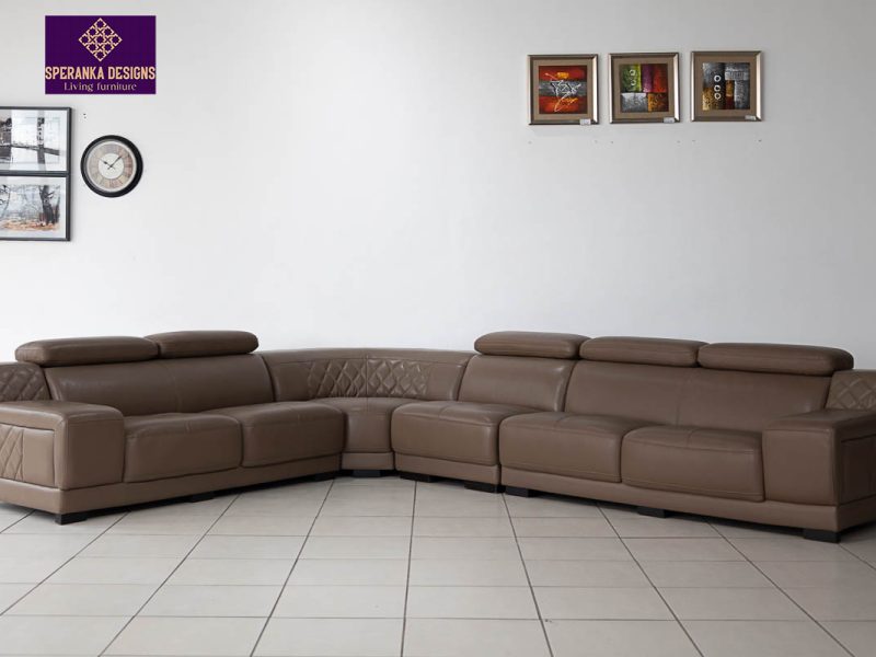 Valletta leather corner sofa